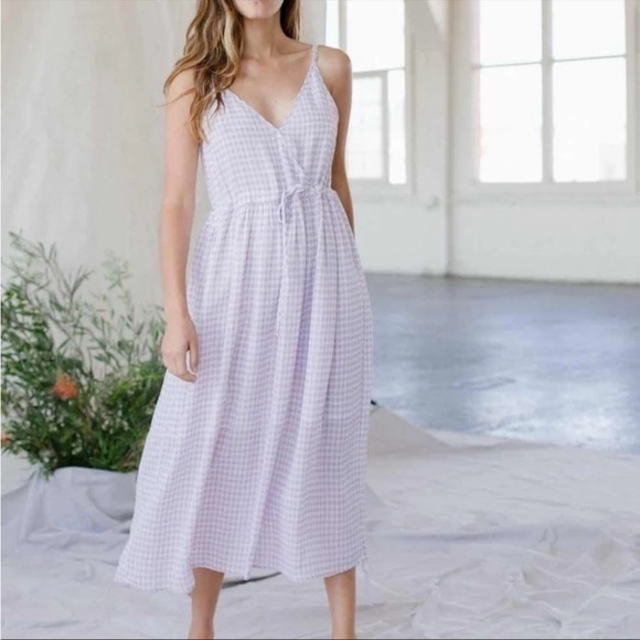 Christy Dawn Lincoln Dress In Lavender Gingham - Picture 1 of 13